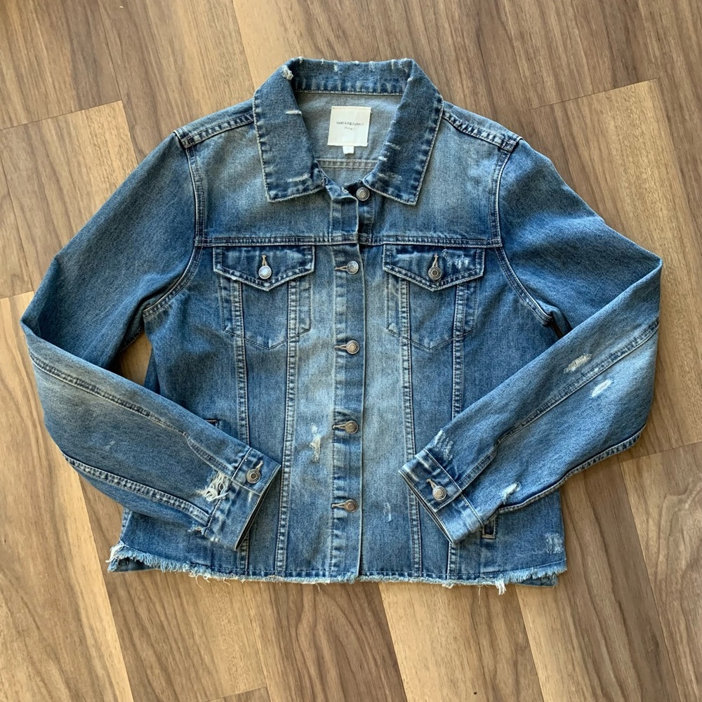 thread & supply denim jean jacket